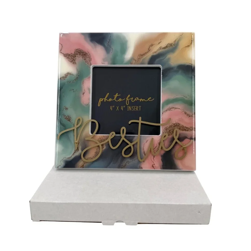 NWT FRANCESCAS BESTIES MARBLE LOOK PHOTO FRAME 4